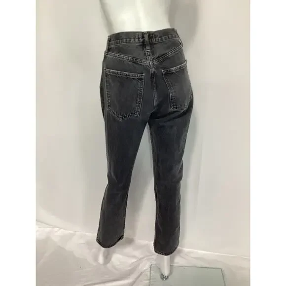 Agolde '90's' Pinch Waist Black Denim Jean Size 25 - Picture 3 of 4